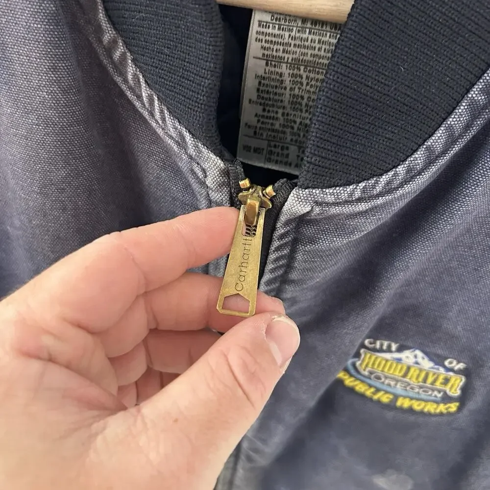 Vintage Faded Carhartt Quilted Artic Vest “Midnight Blue”